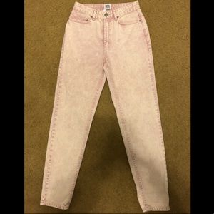 Urban outfitters pink light washed mom jeans